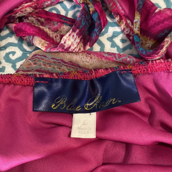 ⚡️Last Days! Francesca's Blue Rain Maxi Dress L - Picture 10 of 12